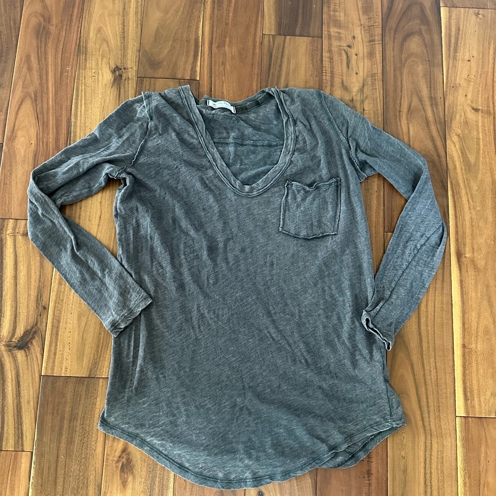 We The Free Charcoal Long Sleeve Tee